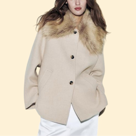 NEW! Zara coat with Manteco wool - Picture 5 of 8